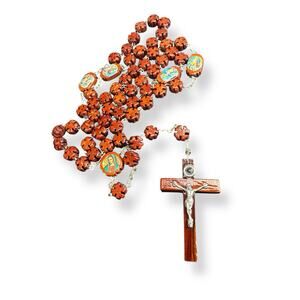 StanHope Rosary Cross. Lady of Guadalupe. Pre-Loved.